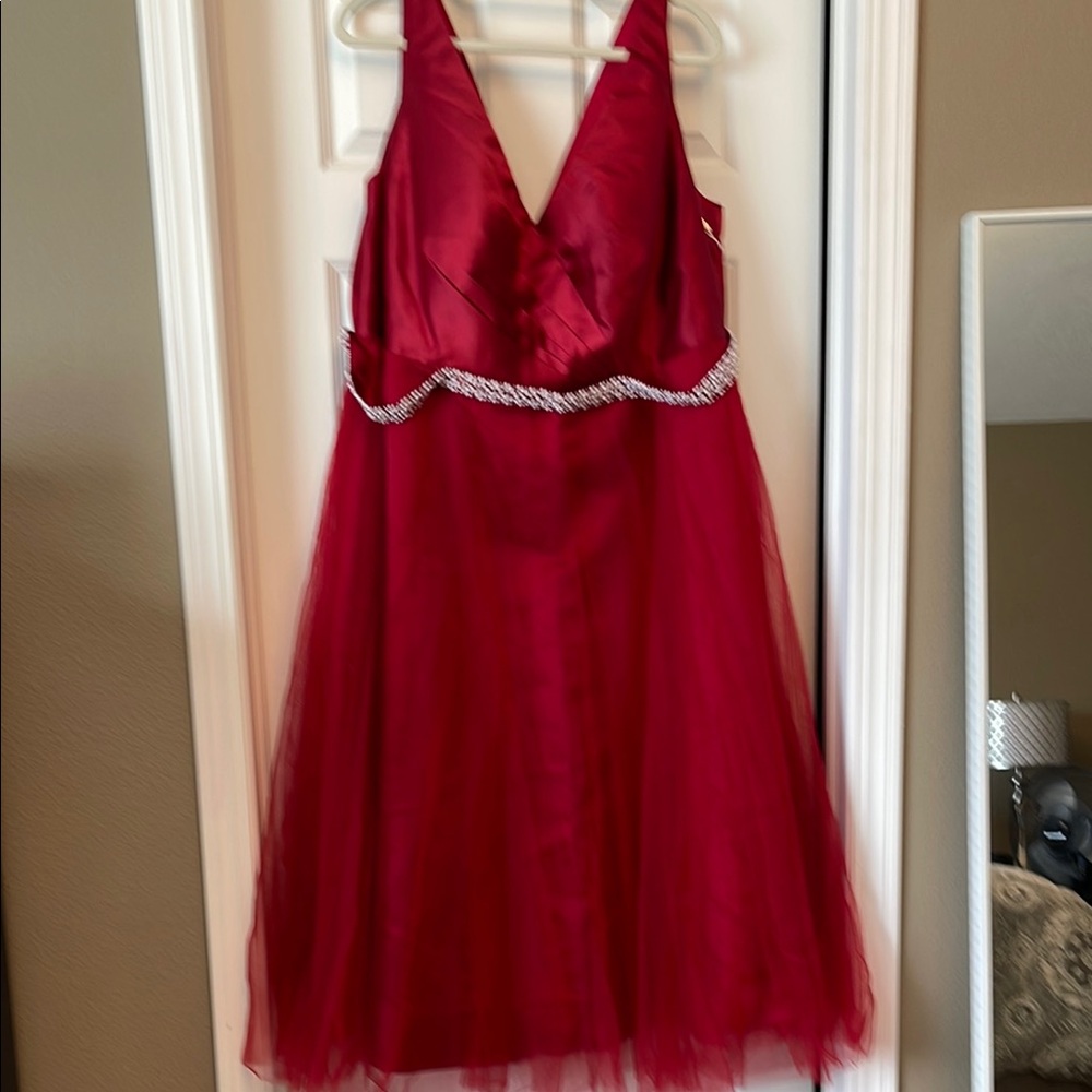 Elegant burgundy dress